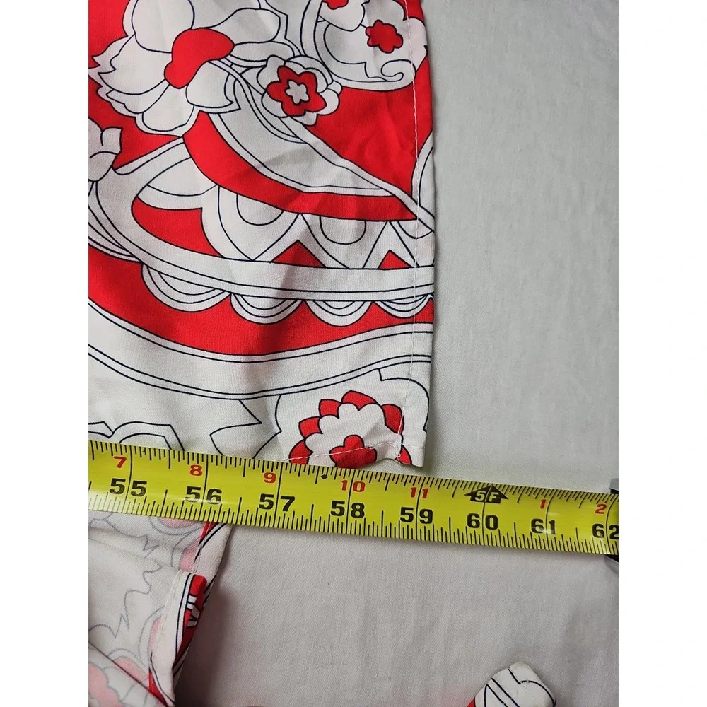 Women's Sofia's Floral Full Length Maxi Dress Size Large Red And White